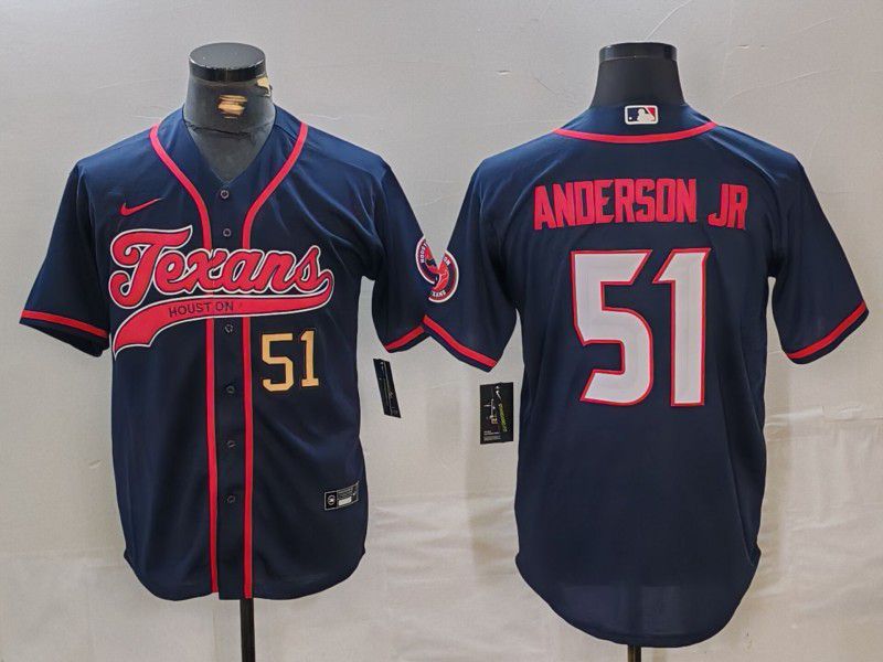 Men Houston Texans #51 Anderson Jr Blue Joint Name 2024 Nike Limited NFL Jersey style 2->houston texans->NFL Jersey